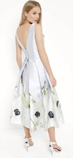 Ted Baker Dorvina Pearly Petals Ballerina Dress InAsh Size 2 Uk 8-10 VGC RRP£499