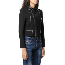 Dsquared2 jacket leather biker - jacket,