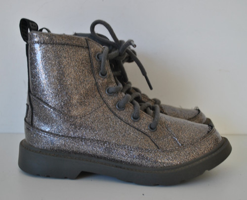 Grey synthetic zipper girl's