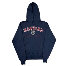 Harvard Hoodie USA University College Y2K Sweatshirt Blue  Mens Medium