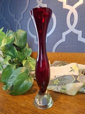 Vintage Cranberry Art Glass