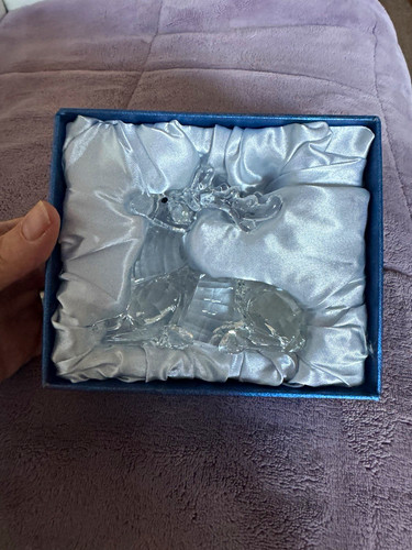 Clear crystal deer figurine - clear,