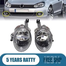 New For Vw Golf Mk6 Jetta Caddy Front Fog Light Lamp Lens Pair N/S O/S 2009 2012