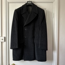 Vintage Cezan Sport Mens Black Wool & Mohair Coat. 38”R/97cm chest. EU 48. VGC.