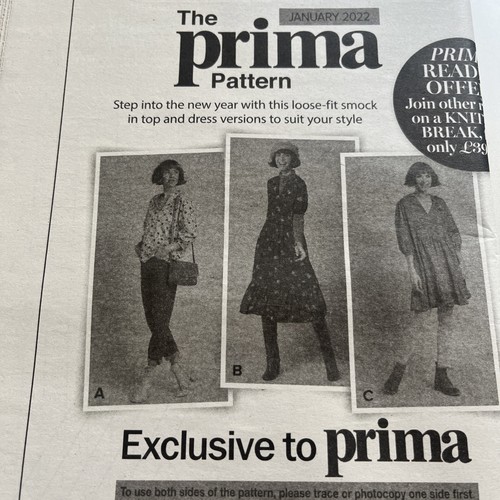 Prima sewing pattern smock - prima,
