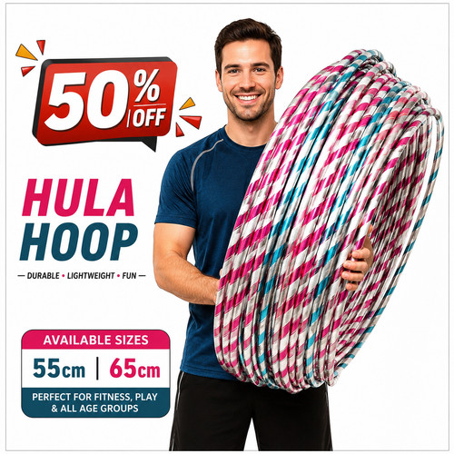 Multicolour glitter hula hoop - multicolour,