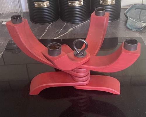 Red nordic light candle - light, holder