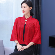Women Rose Lace Jacket Shrug