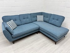 DFS French Connection Zinc Teal Corner L-Shape Sofa Delivery Available