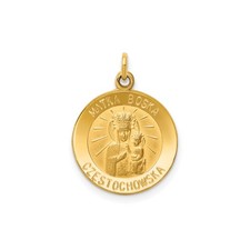 14k Yellow Gold Black Madonna