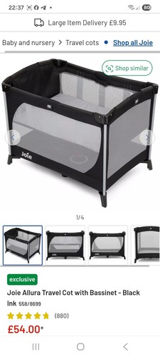 Joie allura travel cot with - allura,