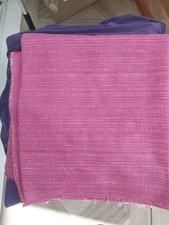 80 cm remnant Ashley Wilde  curtain fabric pink "Raffia Fuchsia" 154 cm wide