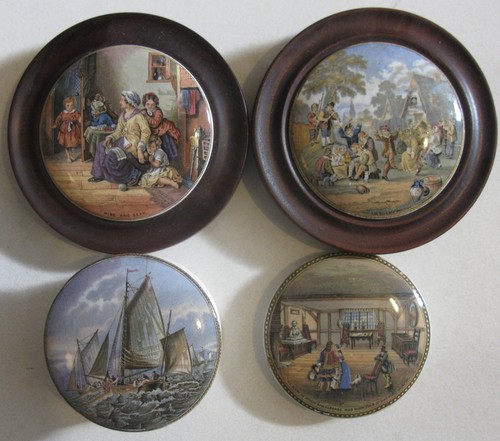 Prattware pot lids - x,