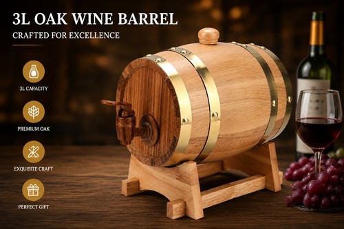 Oak wooden wine - wine, mini