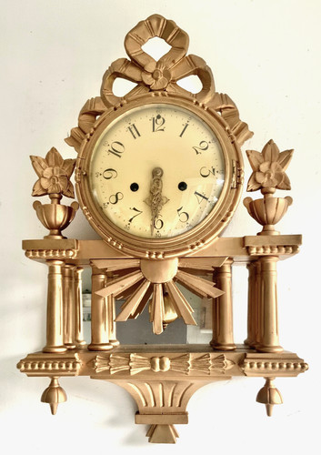 Vintage wall clock gild - vintage, clock,