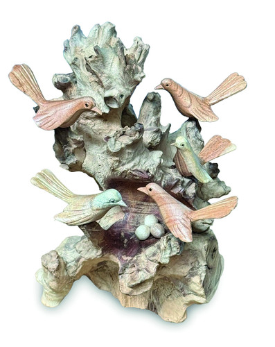 Nesting birds ornament with - nesting,