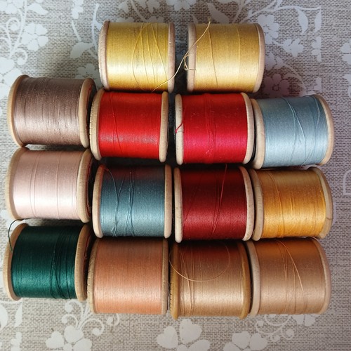 Vintage sylko wooden reels - vintage, 14