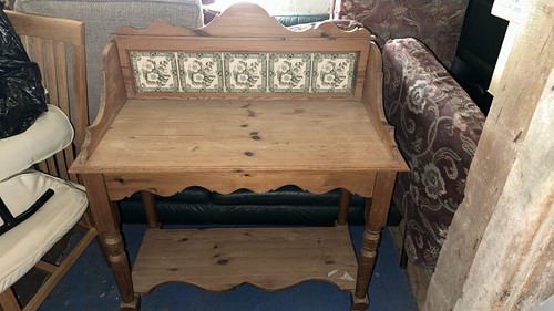 Victorian pine wash stand - victorian,