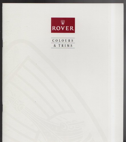 Rover colour trim 1993 94 - colour, 1993-94
