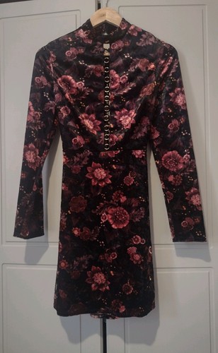 Topshop size velvet floral - size,