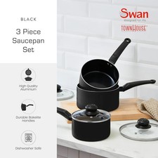 Swan Townhouse 3pc Saucepan