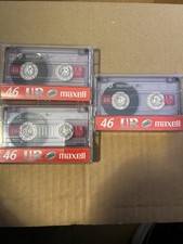 Maxell UR46 Audio Cassettes X 3 New (opened)