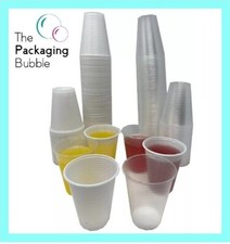 Plastic Cups Clear White Reusable Glasses Water Party Wedding Drinking 7oz Vend