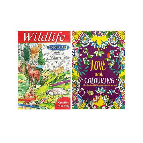 Love wildlife colouring - love,