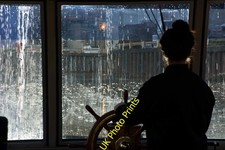 Photo A1 Skilfully navigating the Edwin Clark into the River Weaver Nort c2016