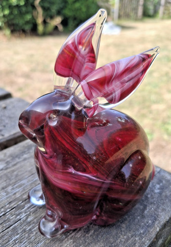 Mtarfa art glass - glass, rabbit
