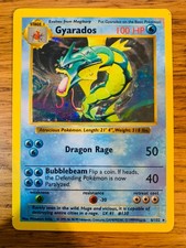 EXCELLENT! Shadowless Gyarados (6/102) Holo Base Set Pokemon Card! FREE P&P!