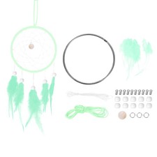 DIY Dream Catcher Kit, Making Dream Catcher Supplies Style 3, Mint Green