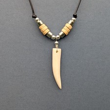 Mens Boys Necklace Shark Wolf