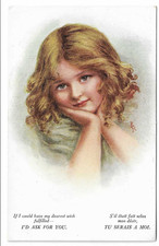 WW1 Sentimental Postcard If I