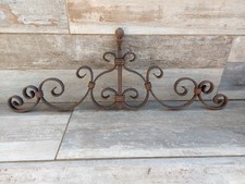 1 LARGE OLD VINTAGE WROUGHT IRON GATE FENCE TOPPER WALL / GARDEN ART SALVAGE 