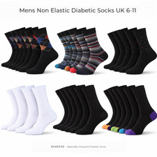 3/6/12 Pairs Mens Non Elastic