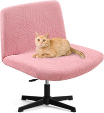 Armless Wide Office Desk Chair