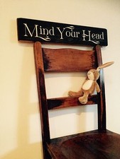 Mind Your Head Sign Plaque Low Doorway Headroom Pub Hotel Duck Cellar Shop Home