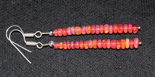 Opal beads earrings - earrings, natural