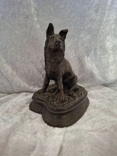 Bronze Alsatian Dog Sculpture