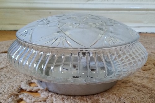 Vintage round frosted clear - vintage,