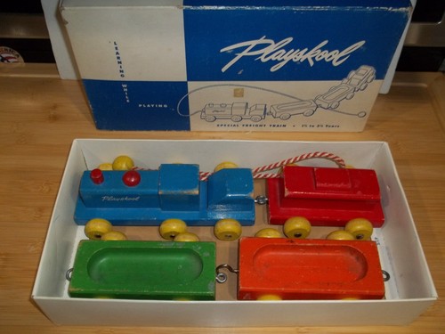 1950 playskool wooden - wooden, pull