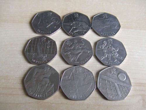 Olympic 50p coins - x, (all