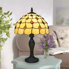 Antique tiffany table lamp - table,