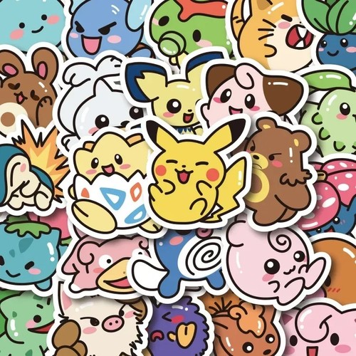 50pcs kawaii anime - kawaii, pokemon