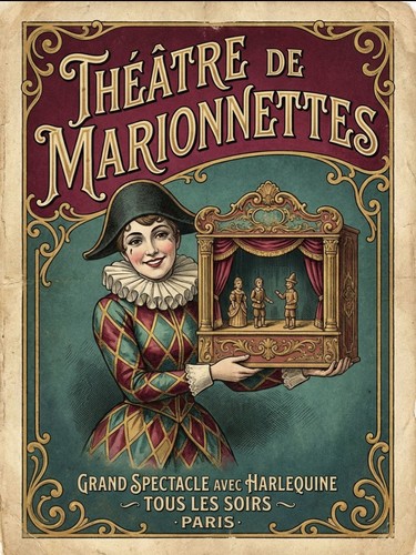 French marionette puppet - french,