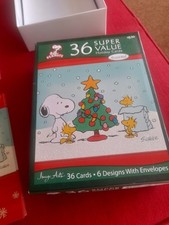 Snoopy 36 Christmas Cards And Envelopes.