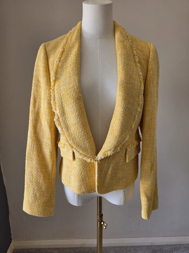 Zara yellow boucle tweed - yellow,