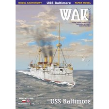Uss baltimore 200 card model - uss, 1:200