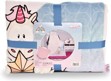 Nici 48170 plush blanket unicorn Theodore with snowsuit 140x175 cm Green